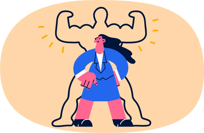 Positive businesswoman  Illustration