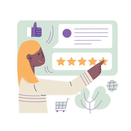 Positive Customer Reviews Amplifying Product Satisfaction  Illustration