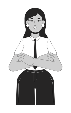 Positive indian woman leader  Illustration