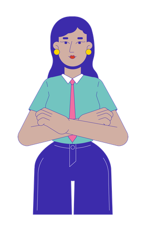 Positive indian woman leader  Illustration