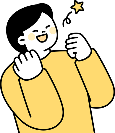 Positive man doing yes gesture  Illustration