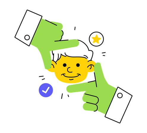 Positive Stimmung durch optimistischen Ausdruck und Ermutigung einfangen  Illustration