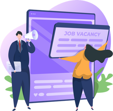 Post Job Vacancies Illustration