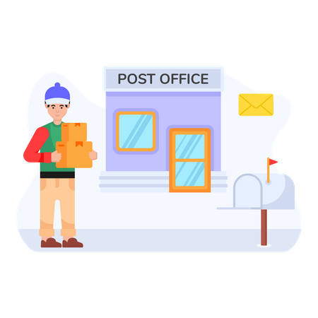 Post Office Illustration