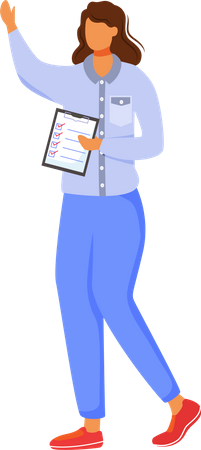 Post office female worker  Illustration