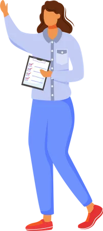 Post office female worker  Illustration