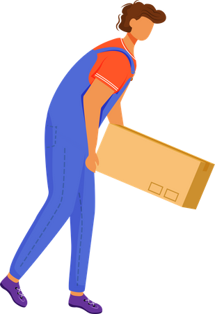 Post office male worker Illustration