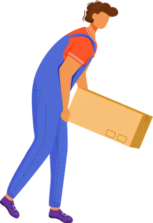 Post office male worker  Illustration