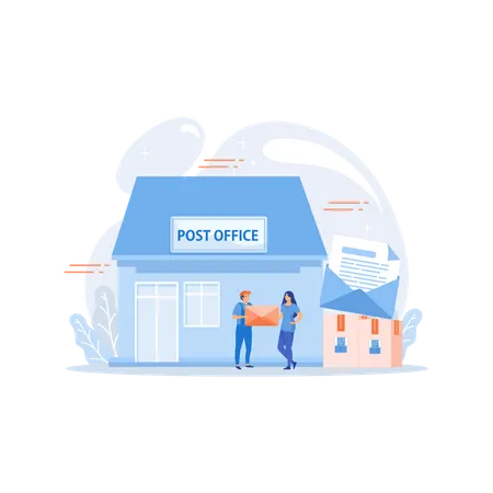 Post office services  Illustration