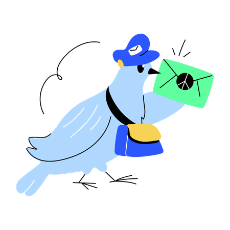 Post pigeon  Illustration