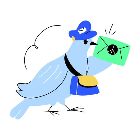 Post pigeon  Illustration