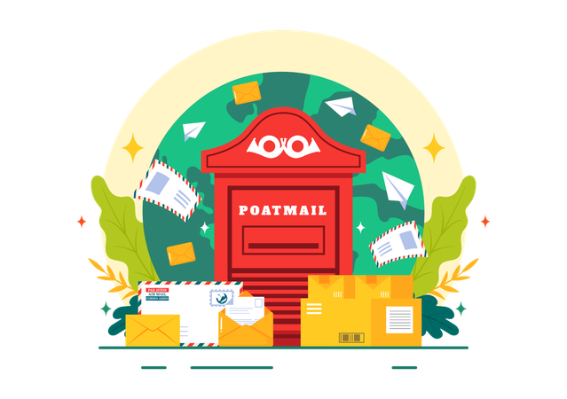 Postal Industry Day  Illustration