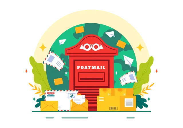 Postal Industry Day  Illustration