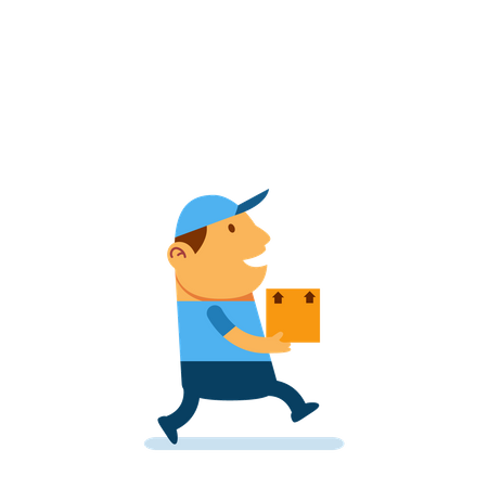 Postal service man  Illustration