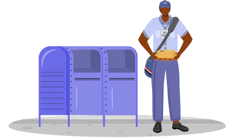 Männlicher Postangestellter  Illustration