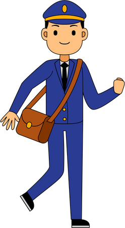 Briefträger  Illustration