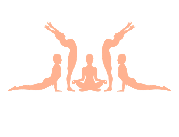 Postura de yoga  Ilustración