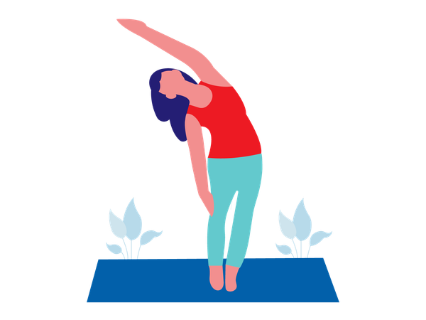 Postura de yoga  Ilustración