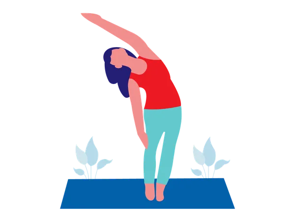 Postura de yoga  Ilustración