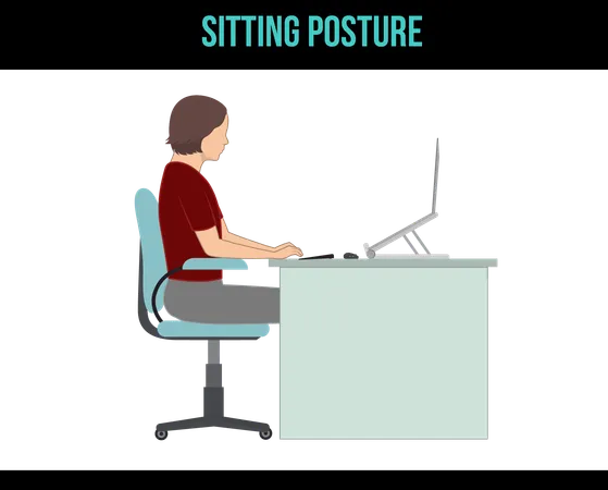 Postura sentada  Ilustración