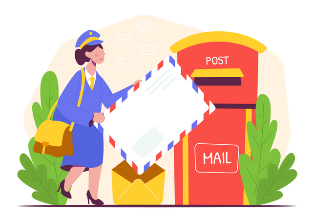Postwoman Illustration