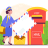 illustrations for postwoman