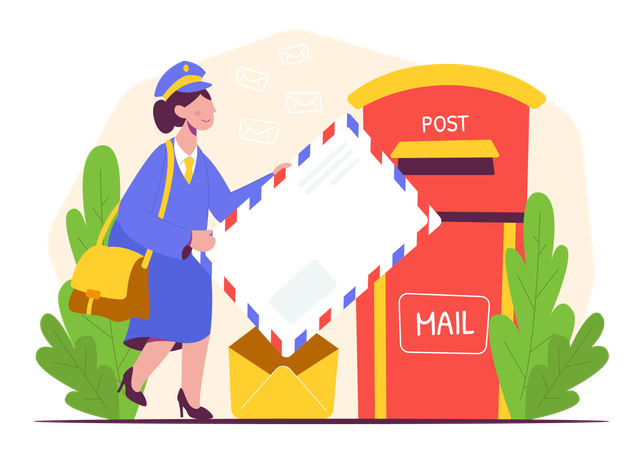 Postwoman  Illustration