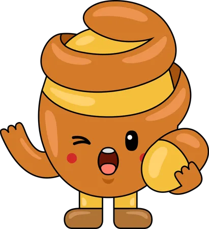 Potatoes Mascot holding Potato  Illustration