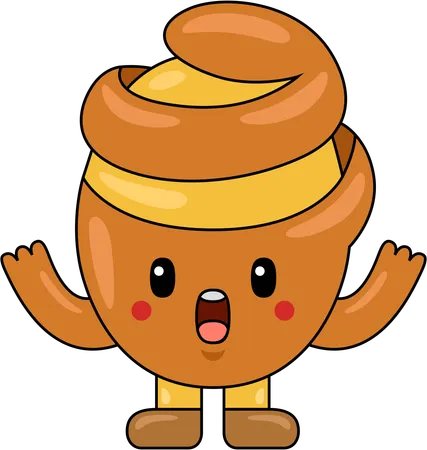 Potatoes Mascot with open arms  Illustration