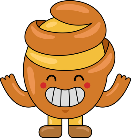 Potatoes Mascot with wide open arms  Illustration