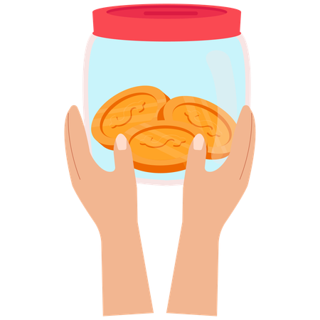 Pote de moedas  Ilustração
