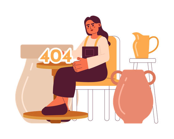 Pottery class error  Illustration