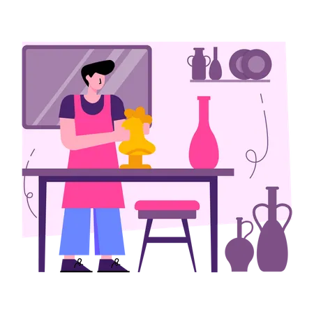 Pottery Maker  Illustration