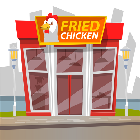 Magasin de poulet frit  Illustration