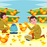 illustrations for poultry farm