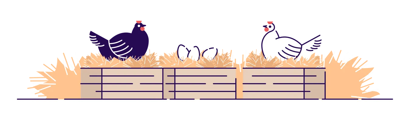 Poultry farming  Illustration