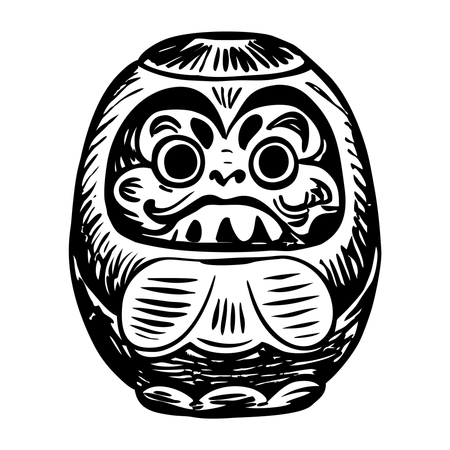 Poupée daruma  Illustration