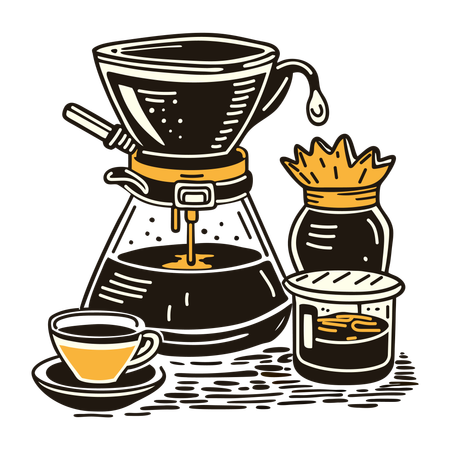 Pour over  Illustration