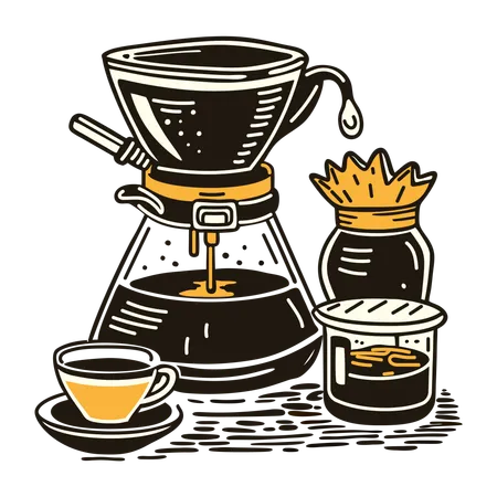 Pour over  Illustration