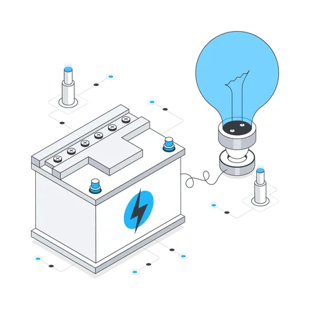 Power Battery  Illustration