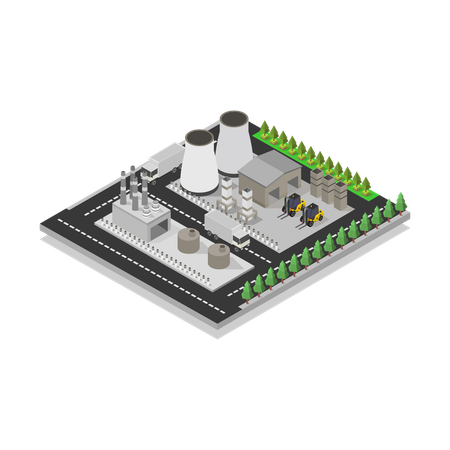 Power Plant  Illustration