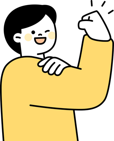 Powerful man showing his strength  Illustration