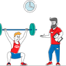 illustrations of powerlifting