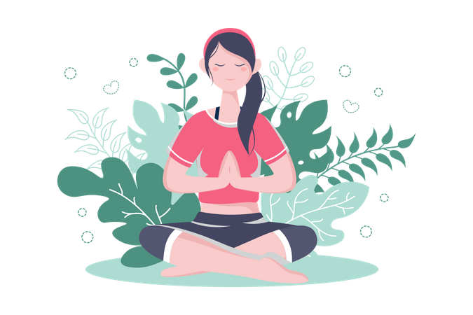 Práctica de meditación  Ilustración