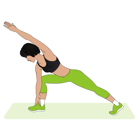 Práctica de yoga  Ilustración