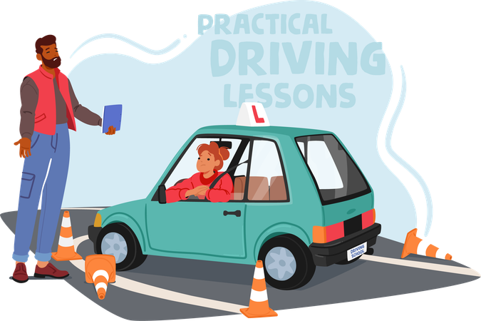 Practical driving test  Illustration