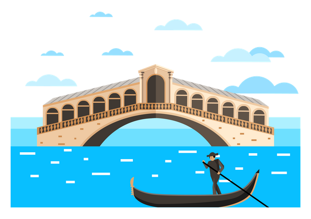 Prager Brücke  Illustration