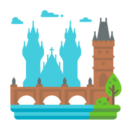 Prague Bridge  Illustration