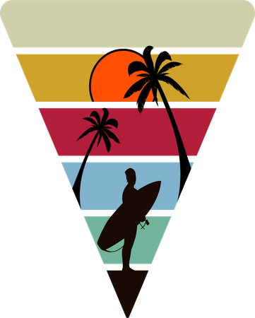 Praia tropical  Ilustração