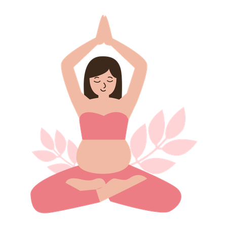 Schwangerschaftsyoga  Illustration